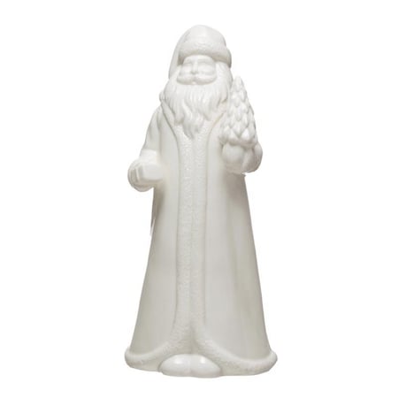 Creative Co-Op Creative Co-Op White Santa Claus Figurine 10 in. XM7926